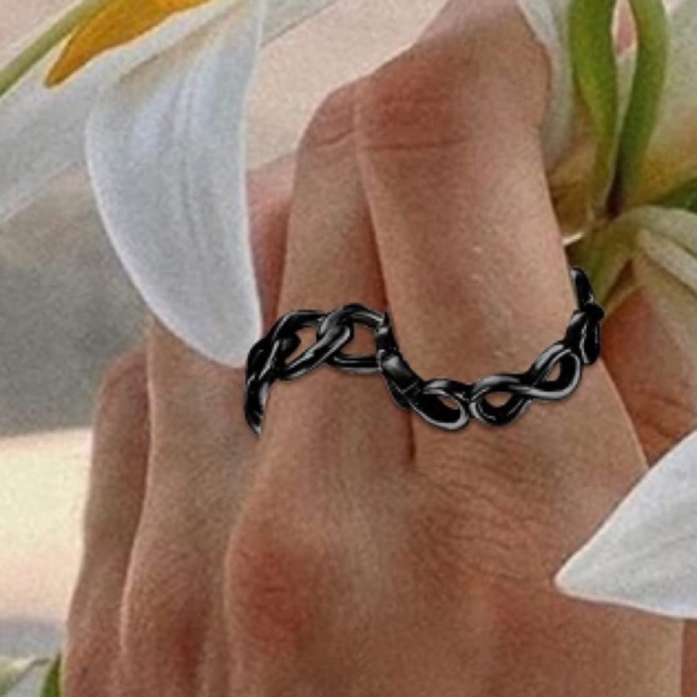 Chunky Adjustable Chain Link Ring - Picture 2 of 2